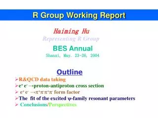 R Group Working Report