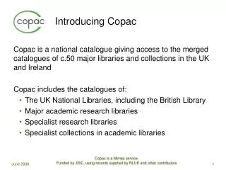 Introducing Copac