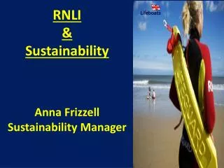 RNLI &amp; Sustainability
