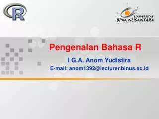 pengenalan bahasa r