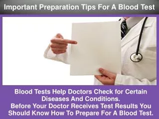 Important Preparation Tips For A Blood Test