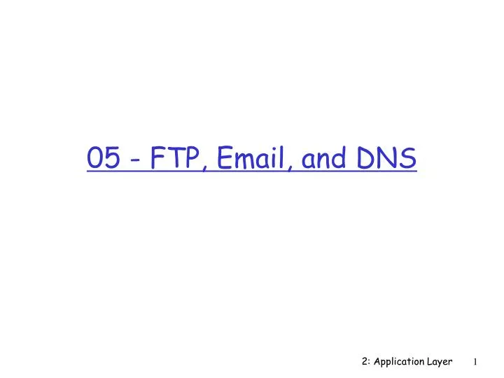 05 ftp email and dns