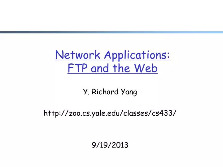 network applications ftp and the web