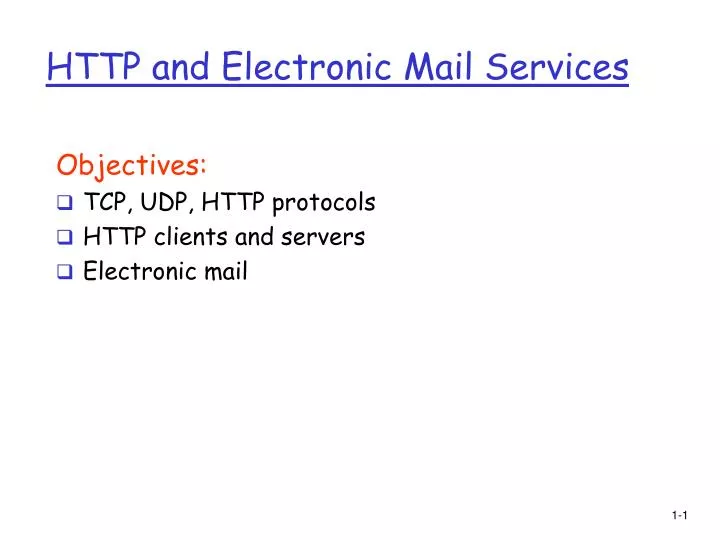 http and electronic mail services