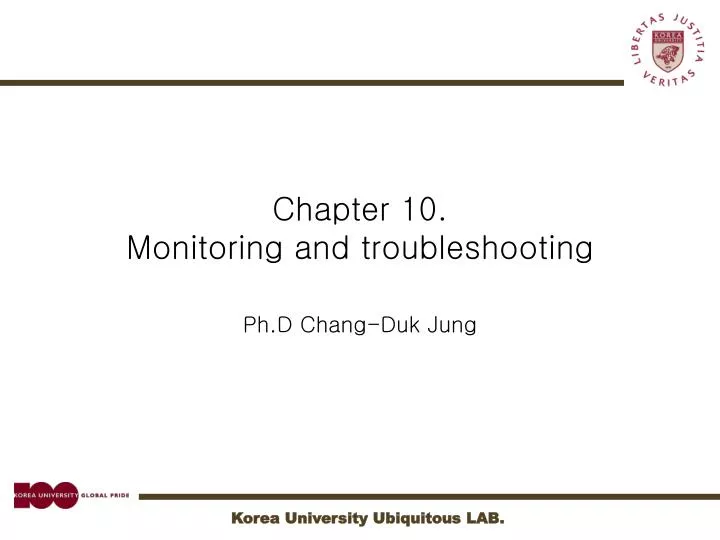 chapter 10 monitoring and troubleshooting