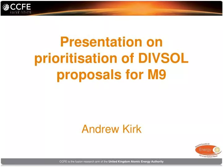 presentation on prioritisation of divsol proposals for m9