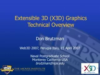 Extensible 3D (X3D) Graphics Technical Overview