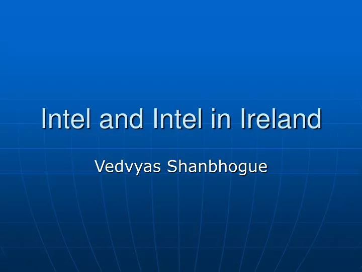 intel and intel in ireland