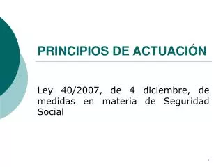 principios de actuaci n