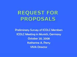 request fOR proposals