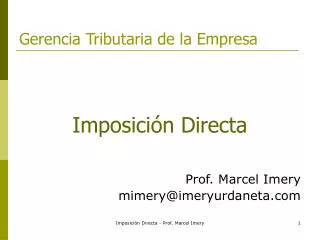 gerencia tributaria de la empresa