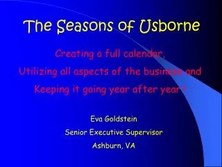 The Seasons of Usborne