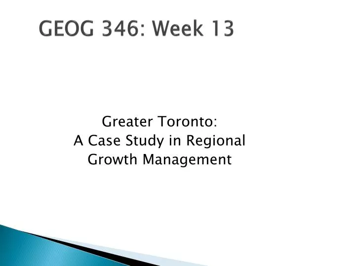 greater toronto a case study in regional growth management