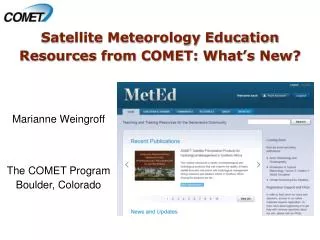 satellite meteorology education resources from comet what s new