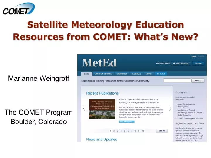 satellite meteorology education resources from comet what s new