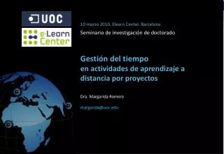 Seminario de investigación de doctorado