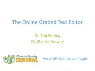 The Online Graded Text Editor