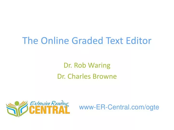 the online graded text editor