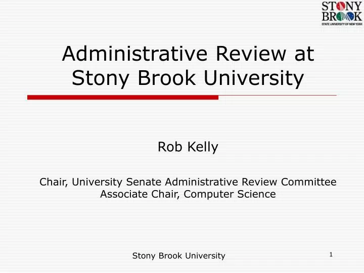 administrative review at stony brook university
