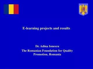 E-learning projects and results