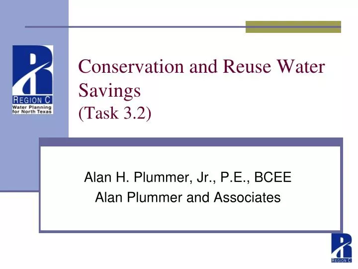 conservation and reuse water savings task 3 2