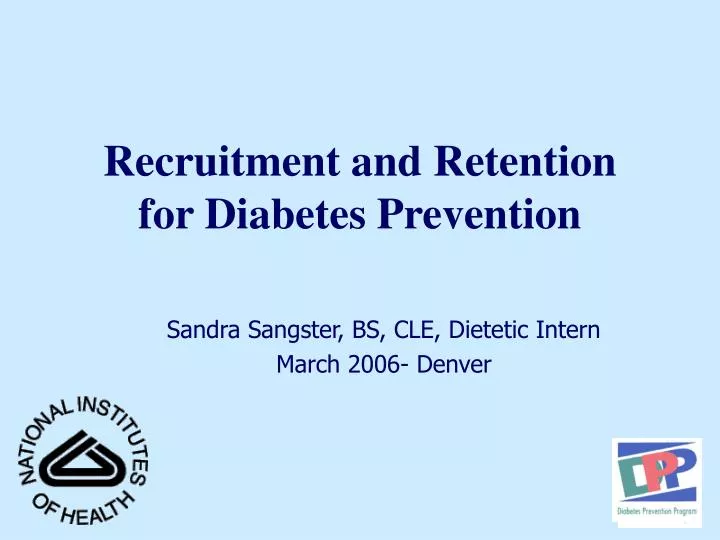 recruitment and retention for diabetes prevention