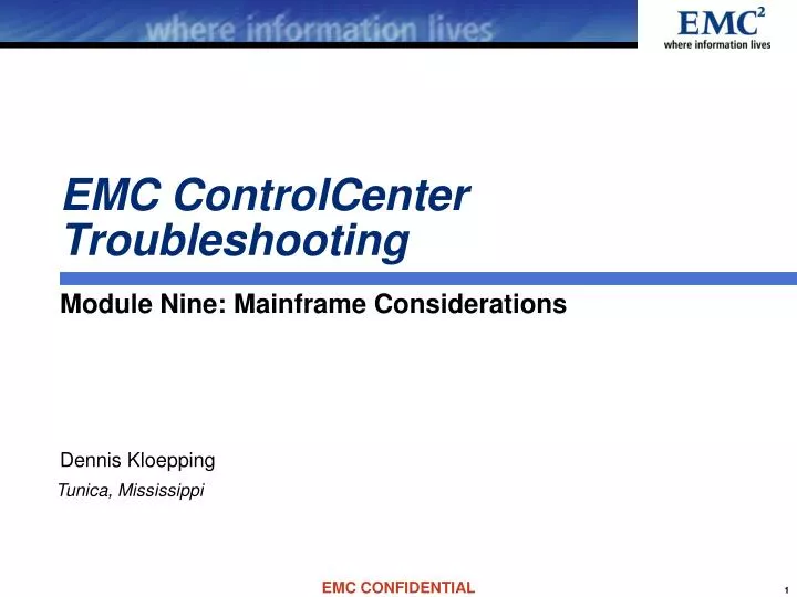 emc controlcenter troubleshooting