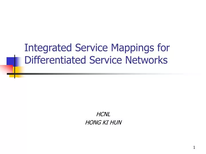 integrated service mappings for differentiated service networks
