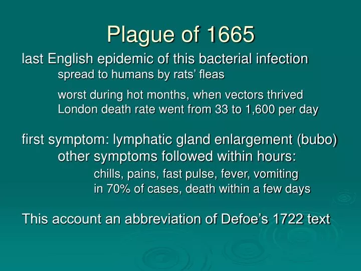 plague of 1665