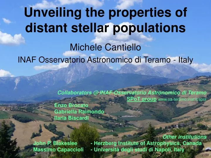 unveiling the properties of distant stellar populations