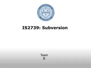 IS2739: Subversion