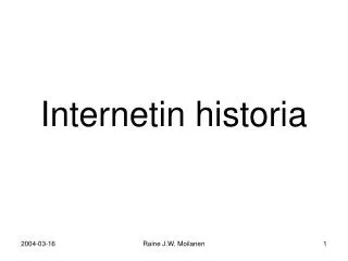 internetin historia
