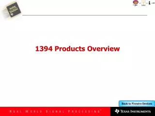 1394 Products Overview