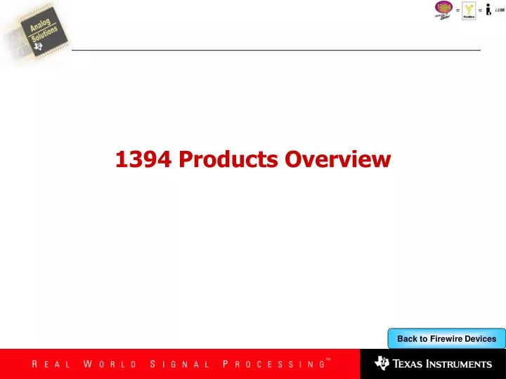 1394 products overview