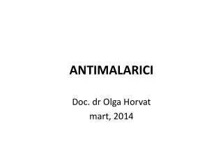 antimalarici