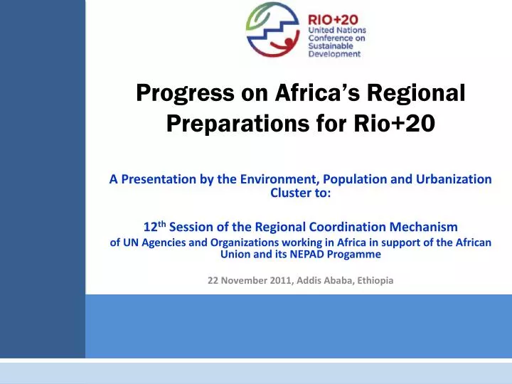 progress on africa s regional preparations for rio 20