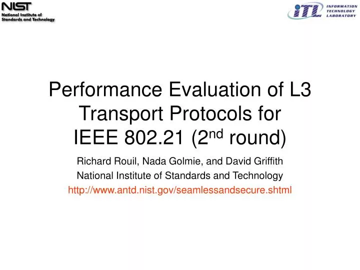 performance evaluation of l3 transport protocols for ieee 802 21 2 nd round