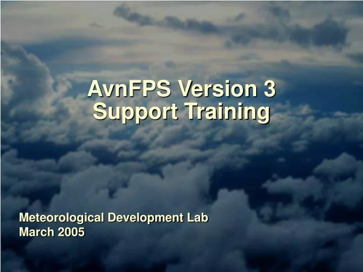 avnfps version 3 support training