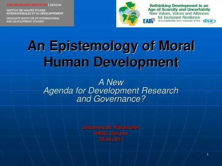 an epistemology of moral human development