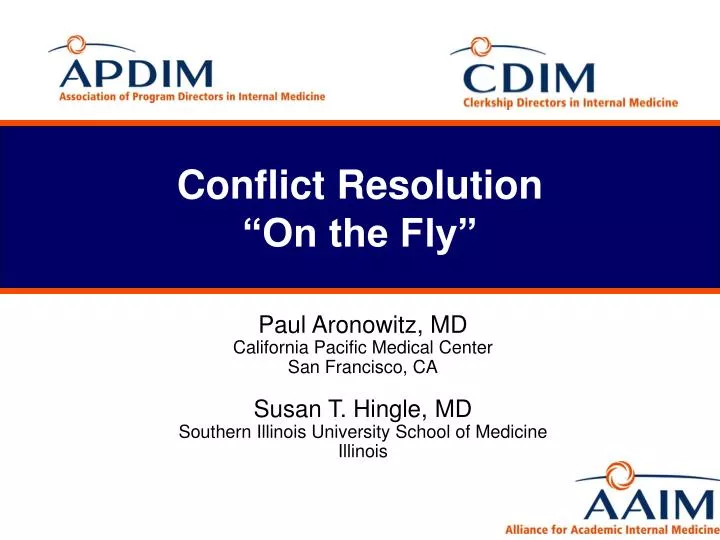 conflict resolution on the fly