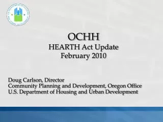 Doug Carlson, Director Community Planning and Development, Oregon Office