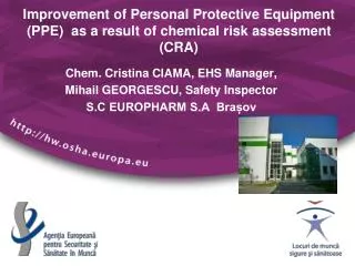 Improvement of Personal Protective Equipment (PPE) as a result of chemical risk assessment (CRA)