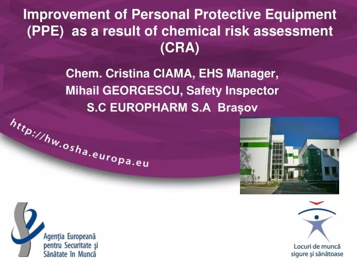 improvement of personal protective equipment ppe as a result of chemical risk assessment cra