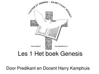 les 1 het boek genesis