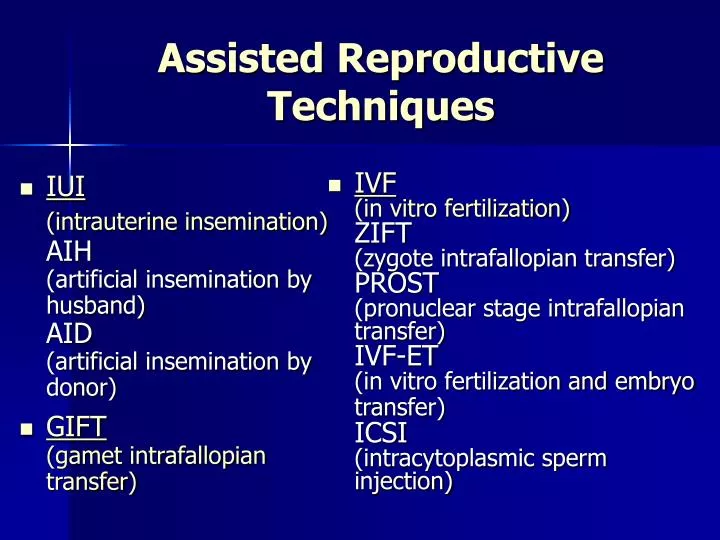 assisted reproductive techniques