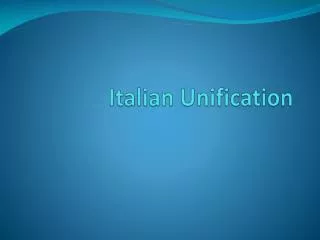Italian Unification