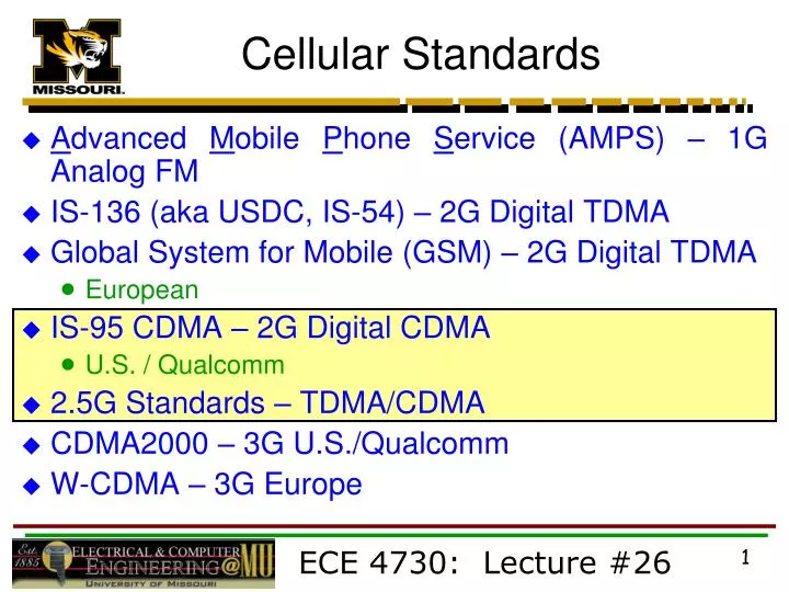 cellular standards