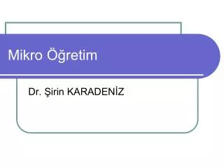 mikro retim