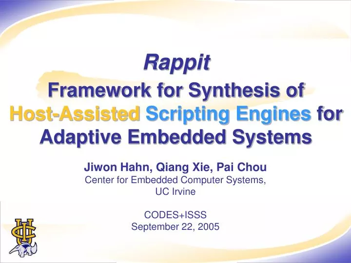 framework for synthesis of host assisted scripting engines for adaptive embedded systems