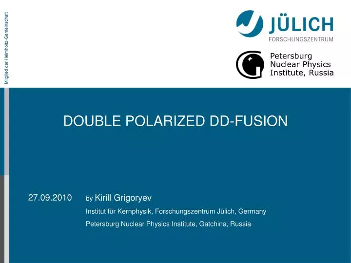 double polarized dd fusion
